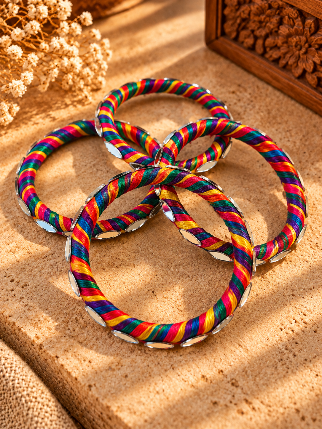 Triroll Bangle Set