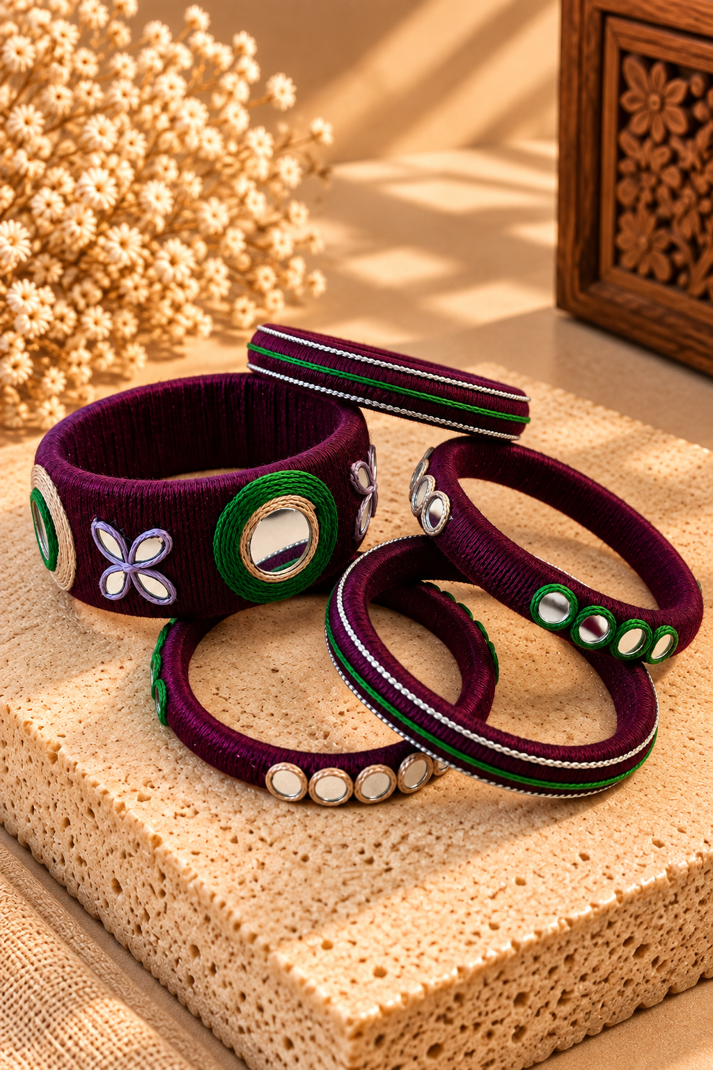 Mandala Bangle Set